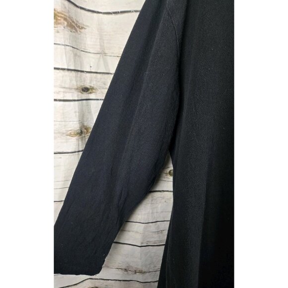 CMC Color Me Cotton Black Fringed Jacket 3X Womens 100% Cotton Long - Picture 5 of 8